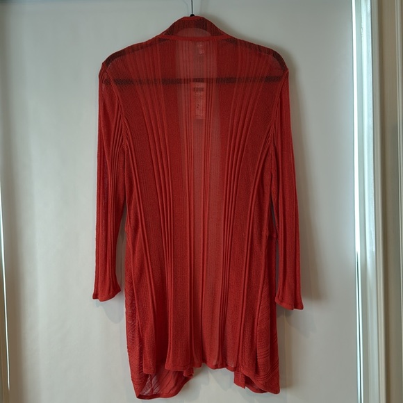 Cardigan sweater orange/melon color - Picture 2 of 5